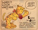 EUGENE THE JEEP "AMERICA'S GREATEST COMIC WEEKLY - THIMBLE THEATRE" 1936 ORIGIN PAGE.