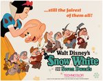 "SNOW WHITE AND THE SEVEN DWARFS" 1967 RE-RELEASE LOBBY CARD SET WITH ENVELOPE.