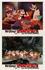 "SNOW WHITE AND THE SEVEN DWARFS" 1967 RE-RELEASE LOBBY CARD SET WITH ENVELOPE.