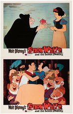 "SNOW WHITE AND THE SEVEN DWARFS" 1967 RE-RELEASE LOBBY CARD SET WITH ENVELOPE.