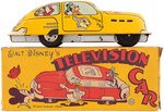 "WALT DISNEY'S TELEVISION CAR" MARX BOXED TOY.