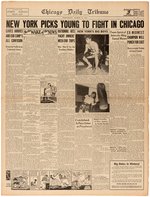 "TERRY AND THE PIRATES - CHICAGO TRIBUNE DAILY" 1940s NEWSPAPER SECTION PAIR.