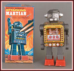 "BATTERY OPERATED ATTACKING MARTIAN" BOXED ROBOT.