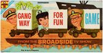 "GANG WAY FOR FUN GAME FROM THE BROADSIDE TV SHOW" IN UNUSED CONDITION.