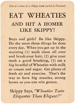 "SKIPPY WHEATIES" PREMIUM CARD SET.