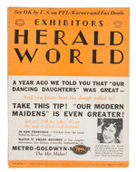 "EXHIBITORS HERALD WORLD" FEATURING MICKEY MOUSE.