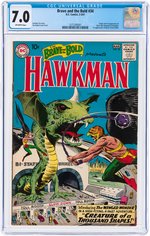 "BRAVE AND THE BOLD" #34 FEBRUARY 1961 CGC 7.0 FINE/VF (FIRST SILVER AGE HAWKMAN & HAWKGIRL).