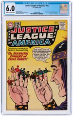 "JUSTICE LEAGUE OF AMERICA" #10 MARCH 1962 CGC 6.0 FINE (FIRST FELIX FAUST).