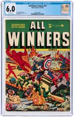 "ALL WINNERS" #10 FALL 1943 CGC 6.0 FINE.