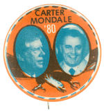 "CARTER/MONDALE/'80" UNCOMMON JUGATE BY BRISTOW.