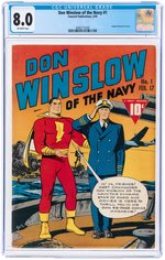 "DON WINSLOW OF THE NAVY" #1 FEBRUARY 1943 CGC 8.0 VF.