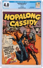 "HOPALONG CASSIDY" #1 FEBRUARY 1943 CGC 4.0 VG CROWLEY PEDIGREE.