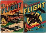 "CAPTAIN FLIGHT COMICS" GROUP OF 3 (#5 CGC GRADED RESTORED 2.5 GOOD+).