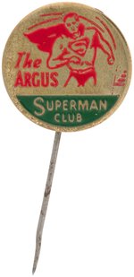 SUPERMAN "THE ARGUS" AUSTRALIAN STICKPIN & INK BLOTTER.