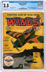 "WINGS" COMPLETE RUN OF 124 (27 CGC GRADED).