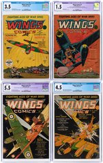 "WINGS" COMPLETE RUN OF 124 (27 CGC GRADED).