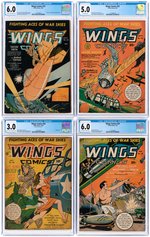 "WINGS" COMPLETE RUN OF 124 (27 CGC GRADED).