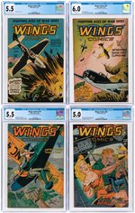 "WINGS" COMPLETE RUN OF 124 (27 CGC GRADED).