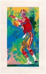 LEROY NEIMAN SIGNED "QUARTERBACK OF THE 80's" JOE MONTANA LIMITED EDITION A/P SERIGRAPH.