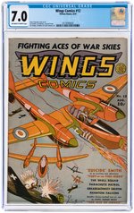 "WINGS COMICS" #12 SEPTEMBER 1941 CGC 7.0 FINE/VF.