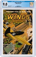 "WINGS COMICS" #62 OCTOBER 1945 CGC 9.0 VF/NM.