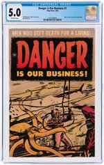 "DANGER IS OUR BUSINESS" #1 1953 CGC 5.0 VG/FINE.