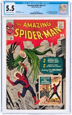 "AMAZING SPIDER-MAN" #2 MAY 1963 CGC 5.5 FINE- (FIRST VULTURE).