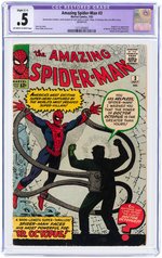 "AMAZING SPIDER-MAN" #3 JULY 1963 CGC RESTORED .5 SLIGHT (C-1) POOR (FIRST DOCTOR OCTOPUS).