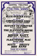 BLUE OYSTER CULT & FLEETWOOD MAC 1975 CAPITOL THEATRE CONCERT POSTER.