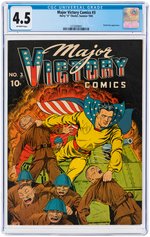 "MAJOR VICTORY COMICS" #3 SUMMER 1945 CGC 4.5 VG+.