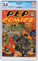 "PEP COMICS" #13 MARCH 1941 CGC 3.5 VG-.