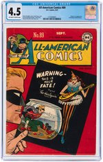 "ALL-AMERICAN COMICS" #89 SEPTEMBER 1947 CGC 4.5 VG+ (FIRST HARLEQUIN).