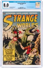 "STRANGE WORLDS" #3 JUNE 1951 CGC 8.0 VF.