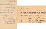 ETHEL AND JULIUS ROSENBERG PAIR OF FOR AND AGAINST CLEMENCY POST CARDS.