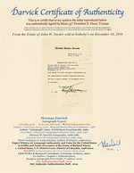 TRUMAN SIGNED LETTER ON SENATE STATIONARY FROM 1941.