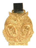 "HARDING COOLIDGE OUR CHOICE" JUGATE WATCH FOB.