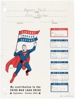 WORLD WAR II SUPERMAN THIRD WAR LOAN DRIVE GOAL CHART.