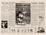 "MICKEY MOUSE" RARE 1930 PRESS SHEET.