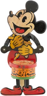 "NIFTY MICKEY MOUSE DRUMMER" TIN TOY WITH RARE BOX.