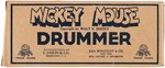 "NIFTY MICKEY MOUSE DRUMMER" TIN TOY WITH RARE BOX.