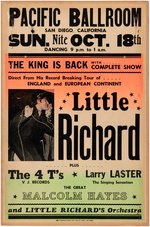 HISTORIC LITTLE RICHARD 1964 PACIFIC BALLROOM SAN DIEGO, CALIFORNIA CONCERT POSTER.