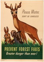 BAMBI "PREVENT FOREST FIRES" POSTER.