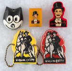 CHARACTER PENCIL SHARPENERS INCL. RARE FELIX, TWO McCARTHY, TWO HOPALONG CASSIDY.