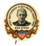 SOUVENIR BUTTON OF TR's MANDATED CIRCUM-NAVIGATION OF THE GLOBE BY THE GREAT WHITE FLEET.