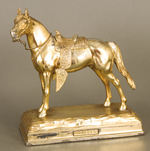 ROY ROGERS "TRIGGER" CAST METAL STATUE BY ARTIST ESTES TARTER.