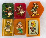 DONALD (4), DOPEY, AND PANCHITO SHARPENERS IN RARE CATALIN PLASTIC SHAPES