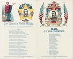 LINCOLN AND McCLELLAN HAND COLORED 1864 CAMPAIGN SONG SHEETS.