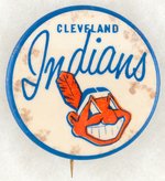 CLEVELAND INDIANS RARE BUTTON UNLISTED IN MUCHINSKY.