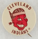 CLEVELAND INDIANS CHIEF WAHOO LOGO BUTTON MUCHINSKY BOOK PHOTO EXAMPLE.