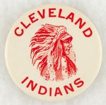 CLEVELAND INDIANS LARGE INDIAN CHIEF LOGO BUTTON MUCHINSKY BOOK PHOTO EXAMPLE.